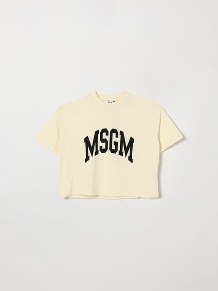 T-shirt MSGM Kids pour garçon en coton avec logo imprimé