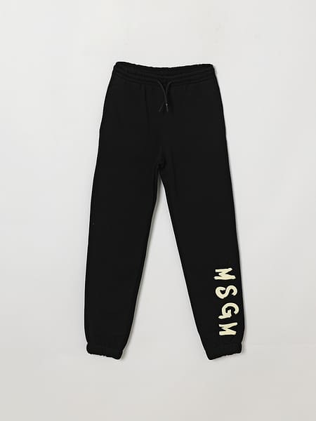 Pantalon de jogging color-block MSGM Kids pour garçon en jersey avec logo imprimé