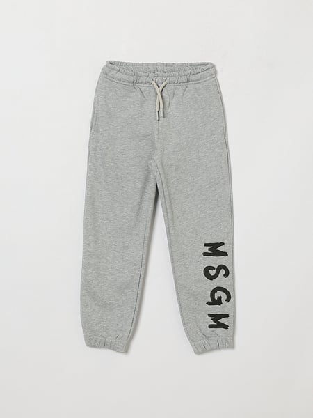 Pantalon de jogging color-block MSGM Kids pour garçon en jersey avec logo imprimé