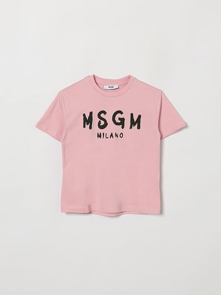 T-shirt MSGM Kids pour garçon en coton avec logo contrastant