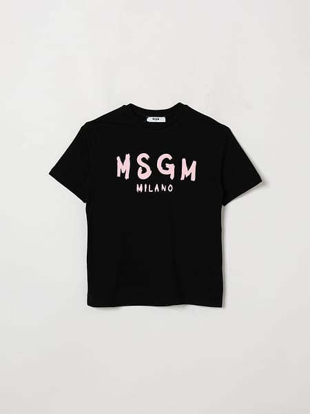 T-shirt MSGM Kids pour garçon en coton avec logo contrastant