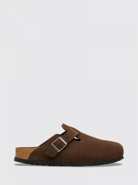 Мюли BIRKENSTOCK Boston из замши с регулируемым ремешком