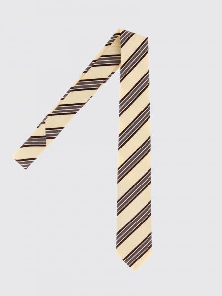 DRIES VAN NOTEN クラシック マルチカラーストライプ ピュアシルクネクタイ