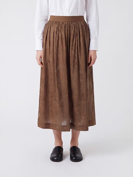 A-line Viscose Blend Midi Skirt Uma Wang with Elasticated Waist