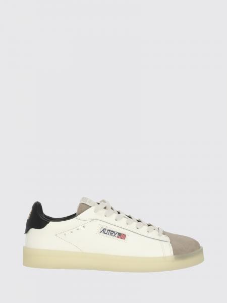 Dallas Low Bicolor Calfskin Sneakers Autry with Padded Ankle