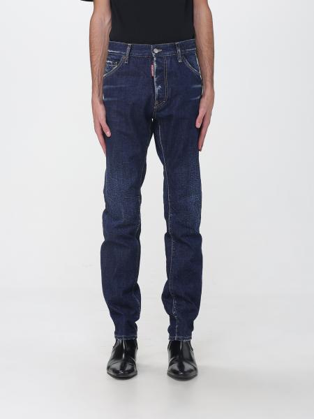 Jean droit Teddy Dsquared2 slim fit en denim de coton