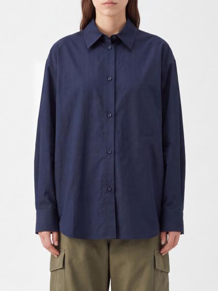 Slim Fit Cotton Shirt Loewe with French Collar and Concealed Placket