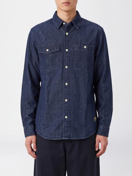 Lässiges Barbour Jeanshemd aus Baumwolle mit aufgesetzten Taschen und abgerundetem Saum