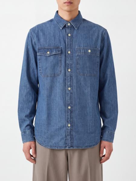 Lässiges Barbour Jeanshemd aus Baumwolle mit aufgesetzten Taschen und abgerundetem Saum