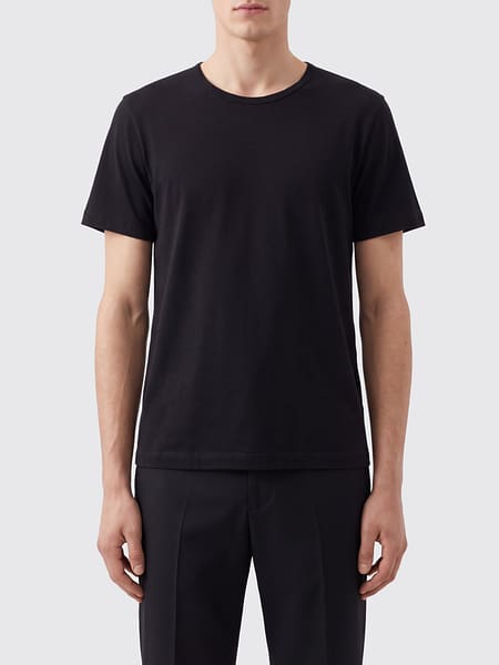Lemaire Crewneck Short-Sleeved T-shirt in Cotton with a Straight Hem