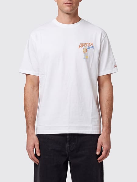 MC2 Saint Barth Graphic Print Cotton T-Shirt with Contrasting Logo