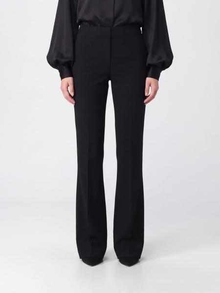 Blumarine Mid-Rise Flared Trousers in Wool Blend