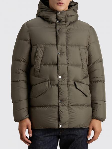 Woolrich Quilted Water-Repellent Technical Fabric Puffer Jacket with Padded Hood