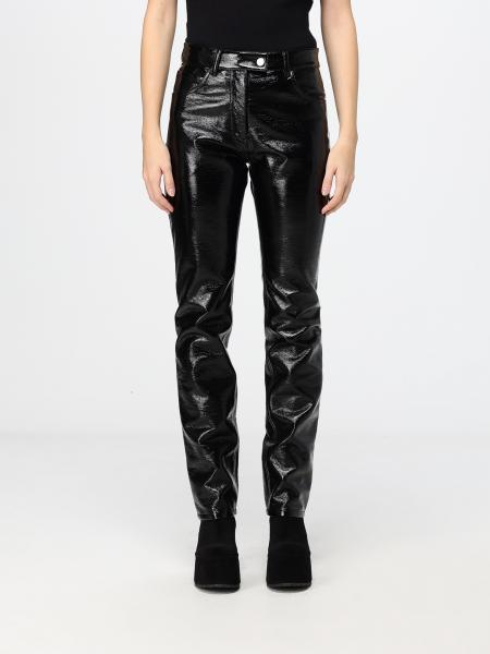 Courrèges High-Waisted Skinny Trousers in Coated Cotton