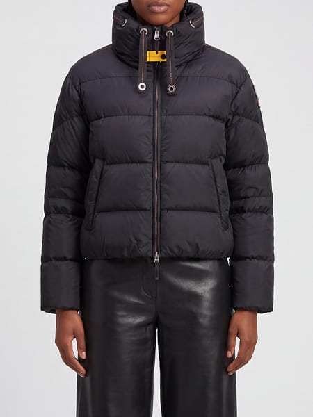 Parajumpers Short Quilted Down Jacket with Funnel Neck and Drawstring