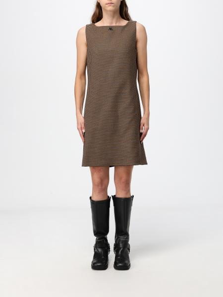 Courrèges Sleeveless A-Line Mini Dress with Houndstooth Print
