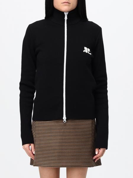 Courrèges Slim-Fit Wool Turtleneck Jumper with Zip and Contrasting Logo