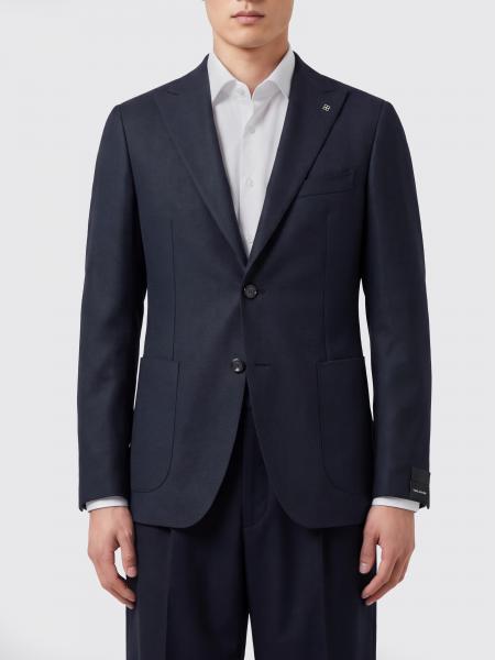 Tagliatore Single-Breasted Pure Virgin Wool Blazer with Classic Lapels