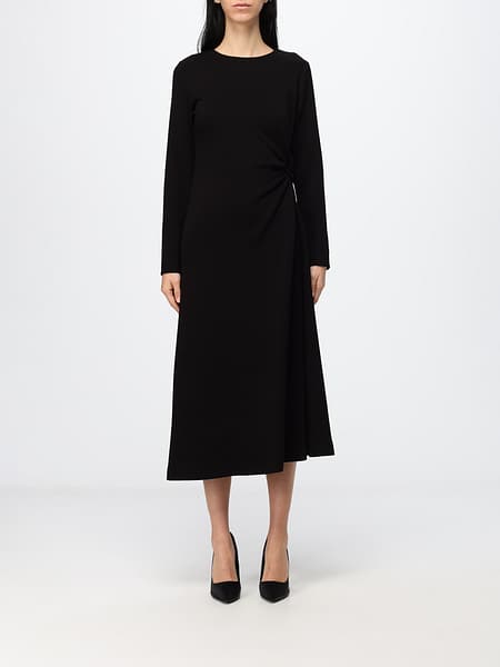 Meimeij Draped-Waist Midi Sheath Dress in Viscose Blend