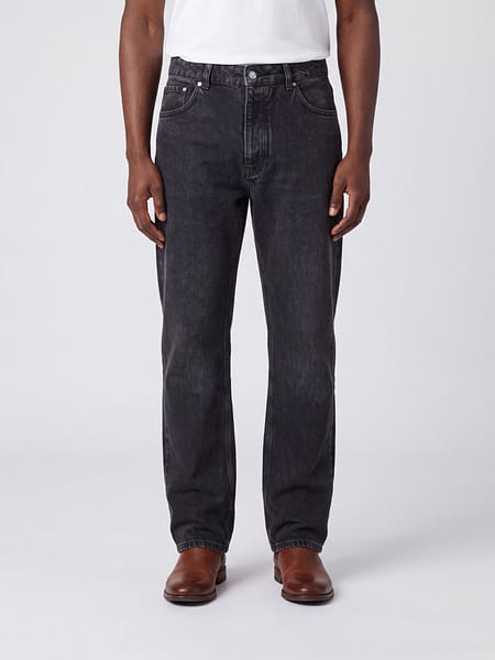 Vaqueros rectos Heaton Represent de talle medio en denim elástico