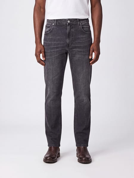 Straight Fit Mid-Rise Five-Pocket Cotton Denim Jeans Dondup
