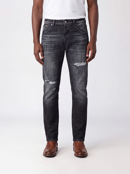 Distressed Slim Fit Skinny Jeans Dondup in Cotton Denim