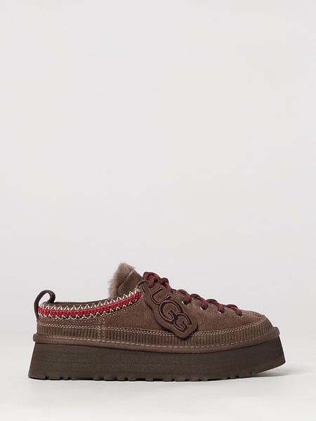 UGG Heritage Suede Sabots with Platform Sole and Wool Lining