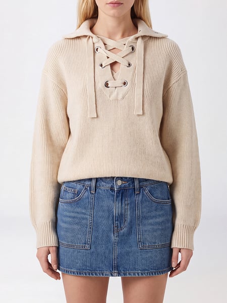 Isabel Marant V-Neck Virgin Wool and Alpaca Cardigan with Tie Closure