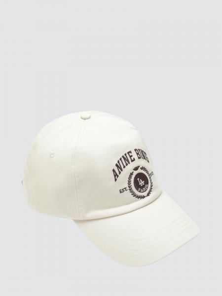 Anine Bing Cotton Baseball Cap with Embroidered Crest