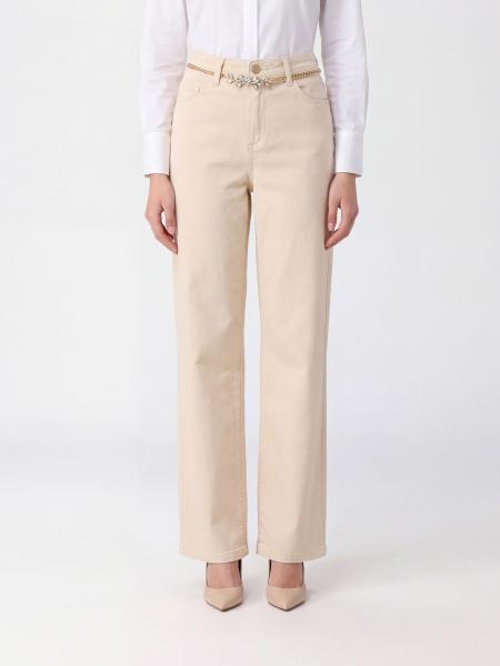 Ausgestellte Cordhose Liu Jo mit Schmuckgürtel