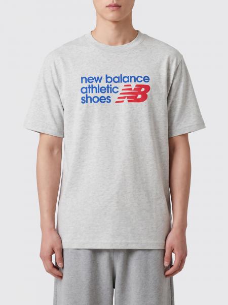 Baumwoll-T-Shirt New Balance mit Rundhalsausschnitt und aufgedrucktem Logo