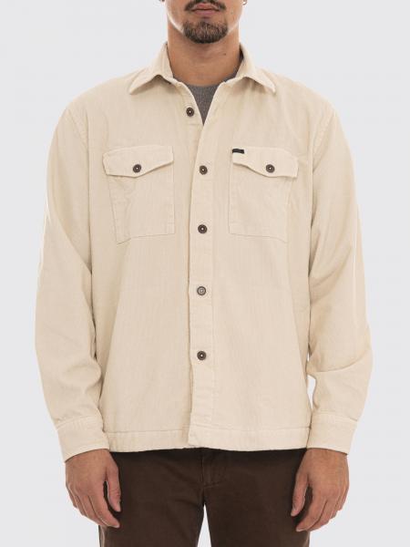 Fay Long-Sleeved Corduroy Shirt with Patch Pockets