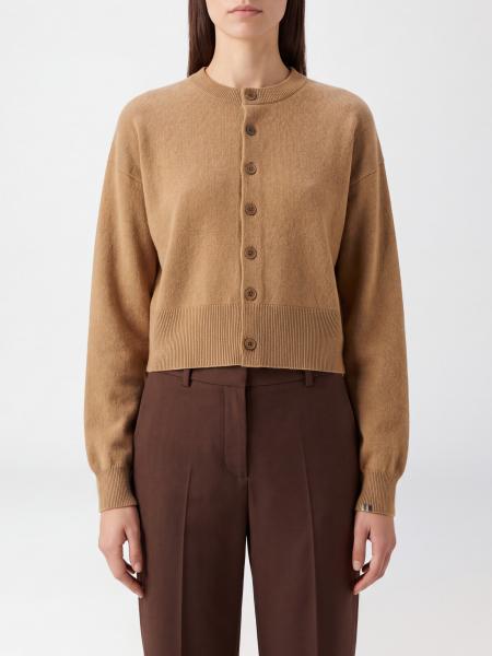 Extreme Cashmere Crewneck Cardigan in a Cashmere Blend with Dropped Shoulders