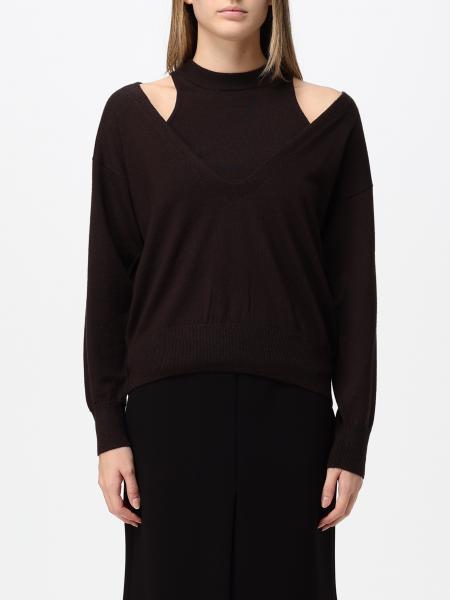 Pull Meimeij à col rond en laine avec découpe aux épaules