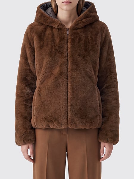 Save The Duck Reversible Hooded Jacket in Faux Fur and Nylon