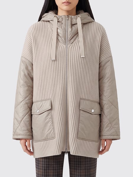 Herno Short Wool and Nylon Jacket with Padded Hood