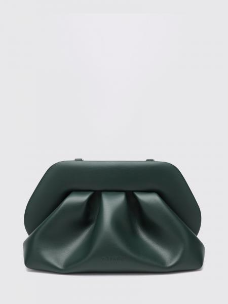 Themoirè Bios Draped-Design Vegan Leather Clutch