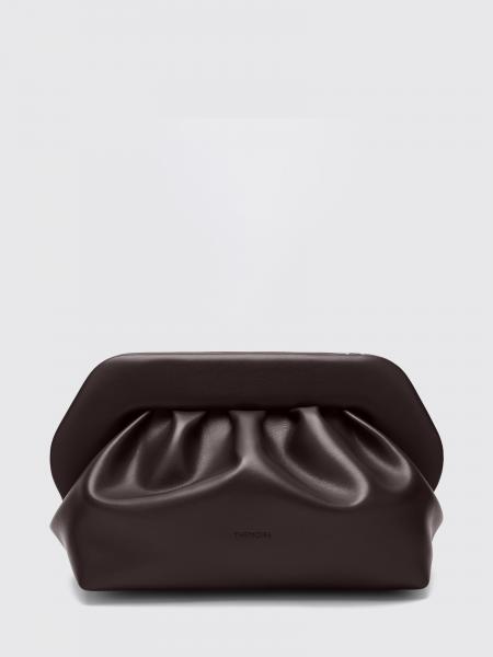Themoirè Bios Draped-Design Vegan Leather Clutch