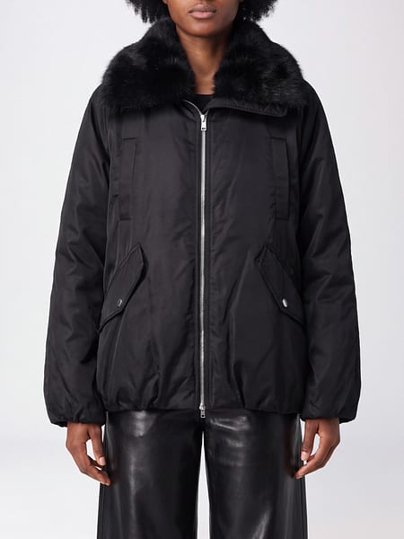 Thilda Recycled Nylon Bomber Jacket Stand Studio with Fur Collar