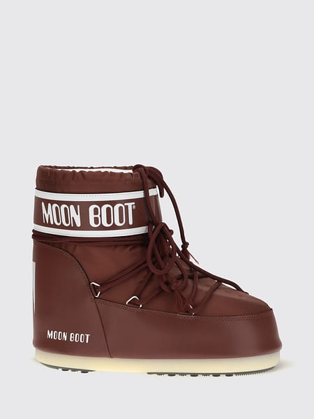 Icon Moon Boot Low-Cut Nylon Snow Boots with Printed Logo