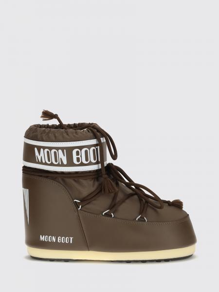 Icon Moon Boot Low-Cut Nylon Snow Boots with Printed Logo