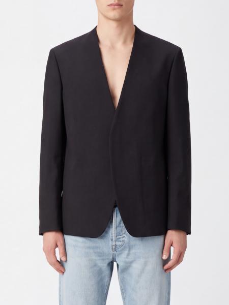 Blazer droit Maison Margiela en laine vierge à fermeture dissimulée