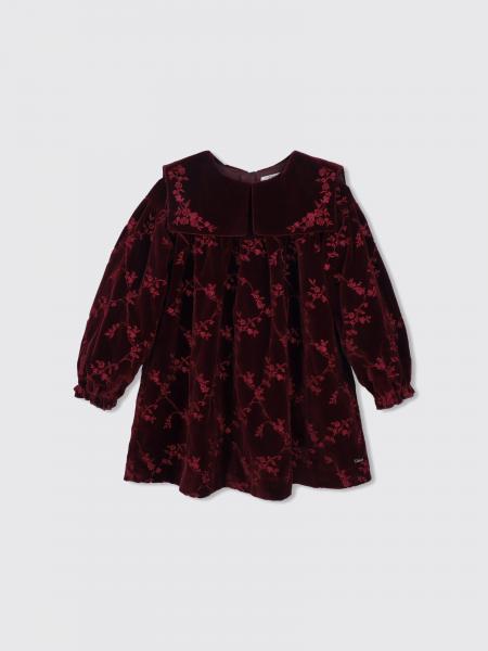 Chloé Girl's Long-Sleeve Floral-Print Velvet Dress