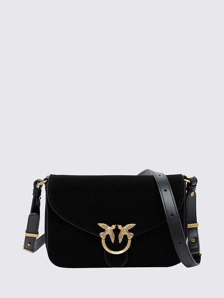 Pinko Mini Love Bag Suede Crossbody Bag with Love Birds Buckle