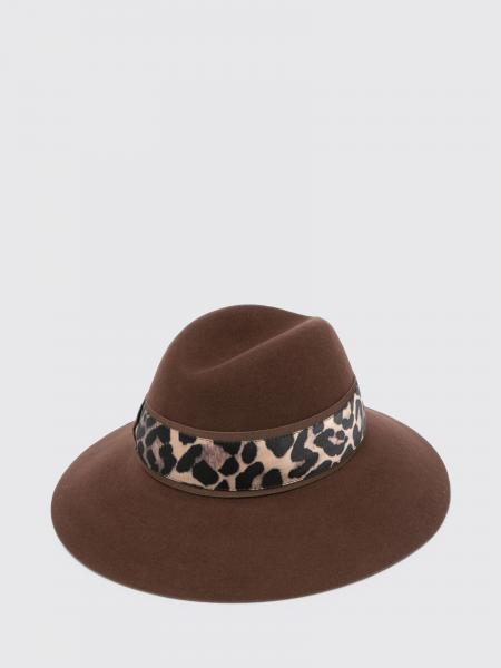 Borsalino Claudette Animal Print Wool Felt Wide-Brim Hat