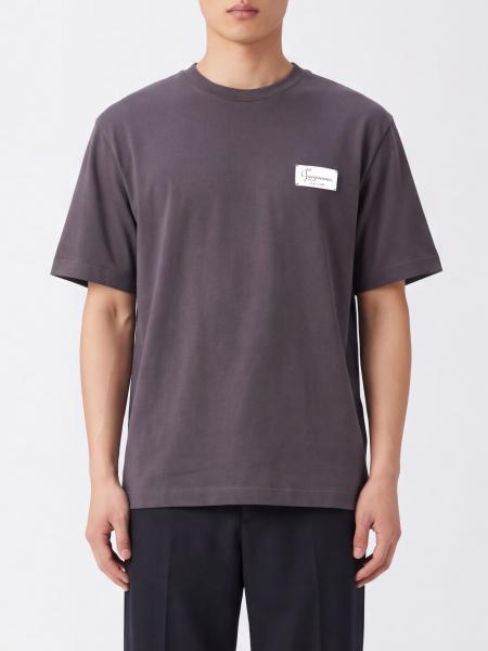 Contrast Logo Cotton T-Shirt Jacquemus with Dropped Shoulders