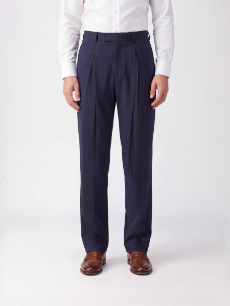 Slim Fit Pleated Tailored Trousers Jacquemus in Viscose Cotton Blend
