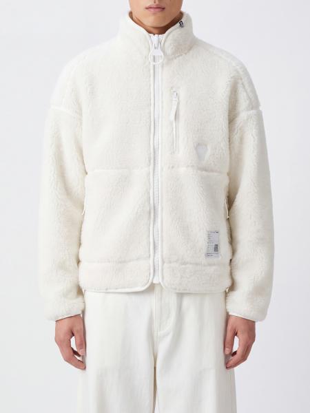 Veste en polaire Maison Mihara Yasuhiro avec col montant et logo brodé