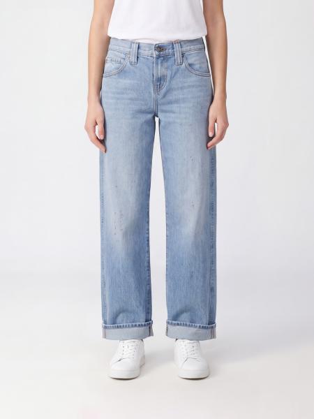 Khaite Karo Wide-Leg Jeans in Cotton Denim with Mid-Rise Waist