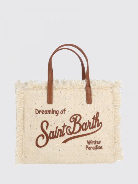Colette Handbag MC2 Saint Barth in Tweed with Embroidered Logo